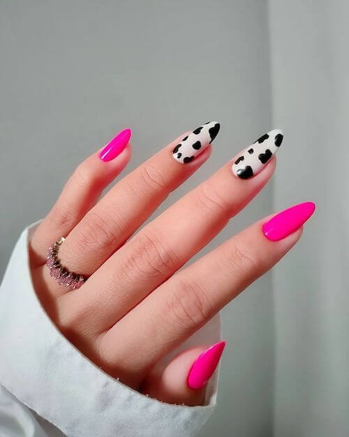 Best Spring Nails With Hot Pink Polish