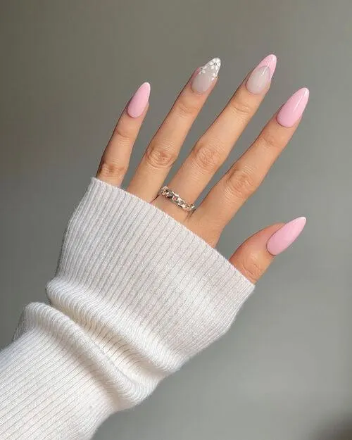 pink French tips for spring