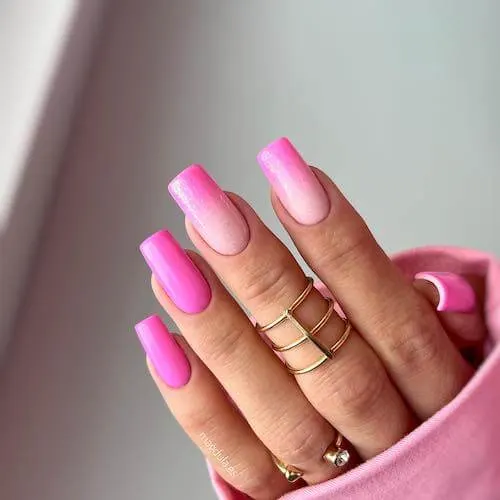 Cute Spring Light Pink Nail Art Design