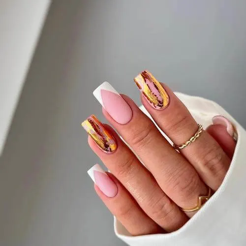 Cute Spring Light Pink Nail Art Design