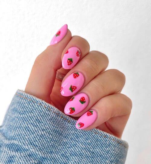 Pink Short Nails For Spring