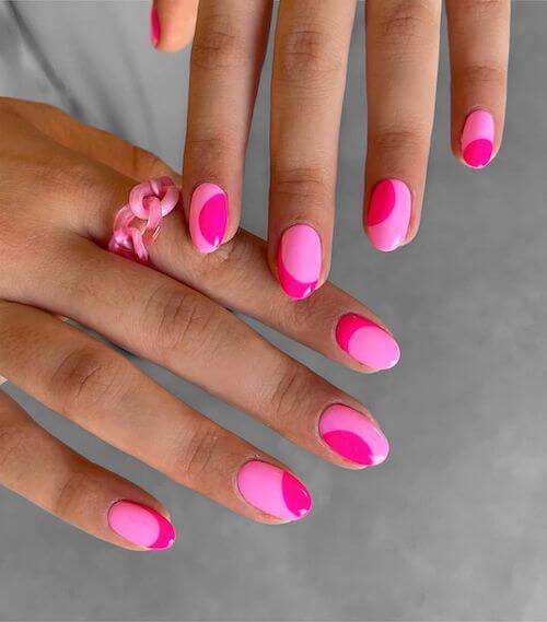 Pink Short Nails For Spring