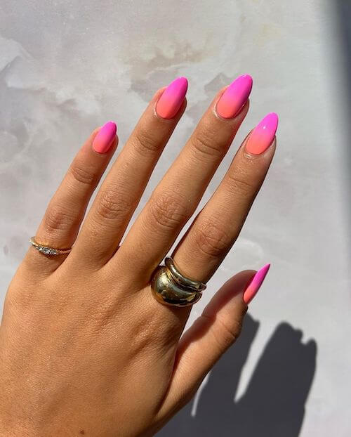 Best Spring Nails With Hot Pink Polish