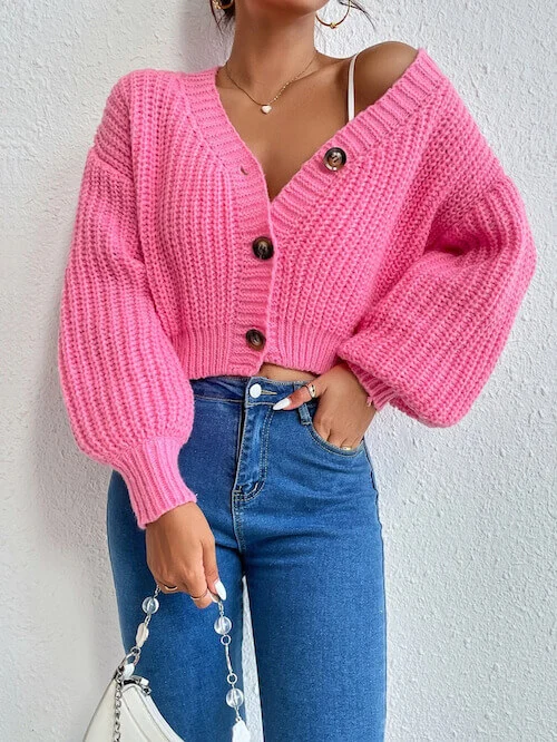 pink cardigan outfit
