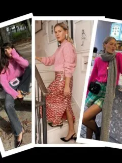 pink sweater outfit ideas for women