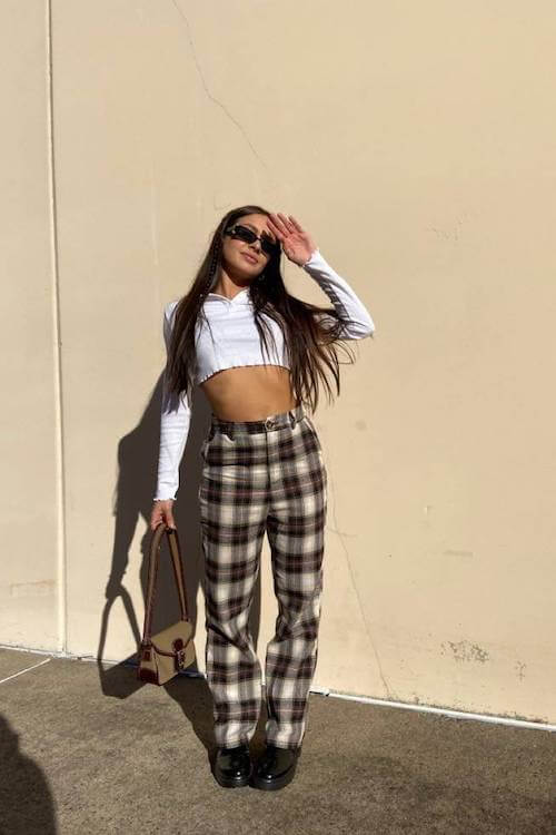 plaid pants outfit