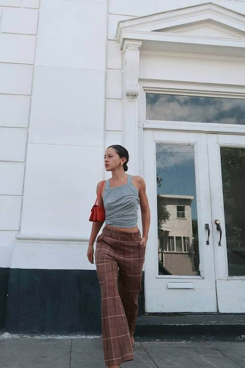 plaid pants outfit