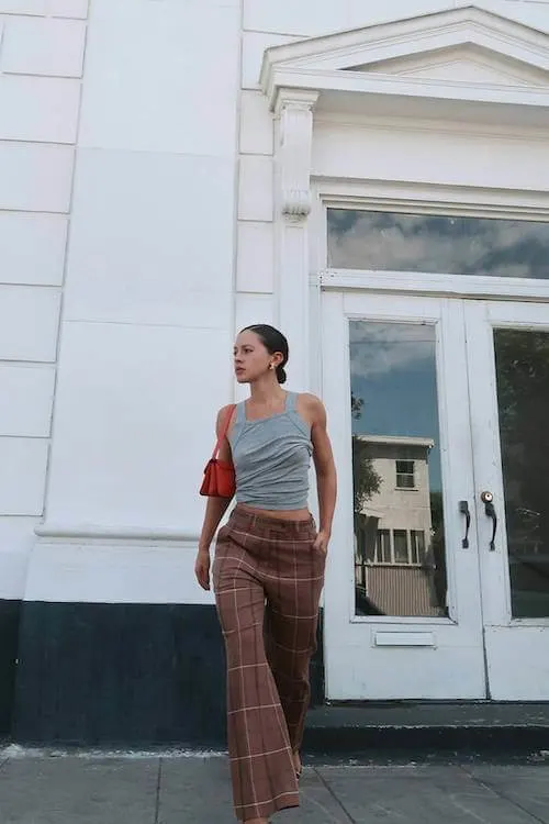 plaid pants outfit