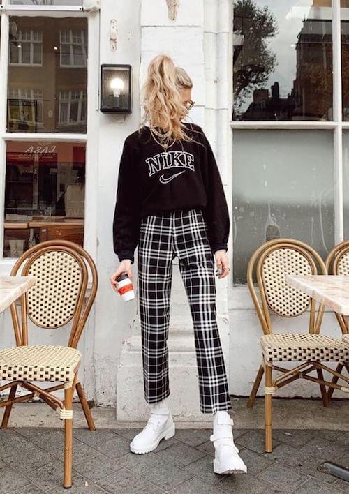 plaid pants outfits