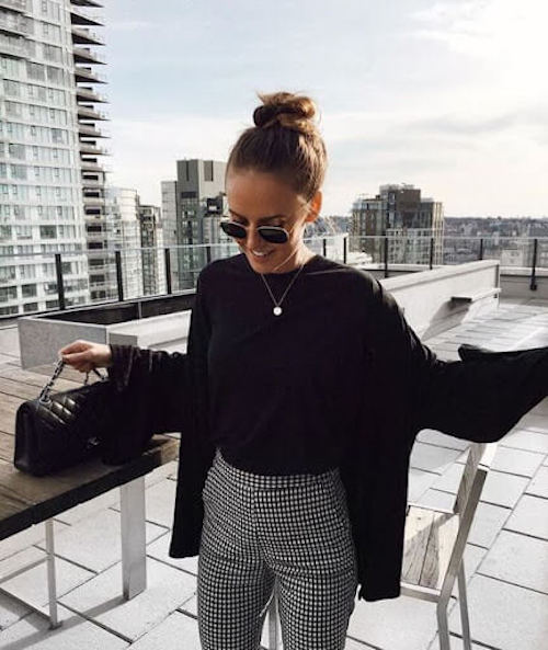 Nancy Plaid Pants Grey | forum.iktva.sa