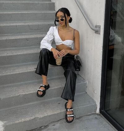 black platform sandals outfits