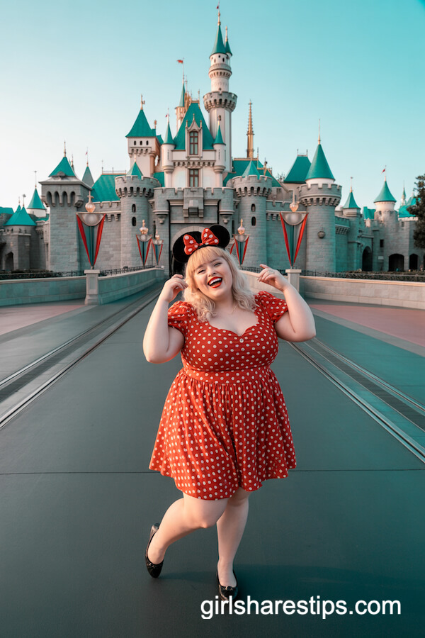 Stylish Red Polka Dot Dress with Minnie Headband