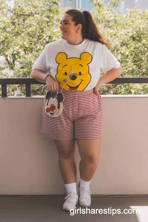 Winnie the Pooh Tee with Gingham Shorts