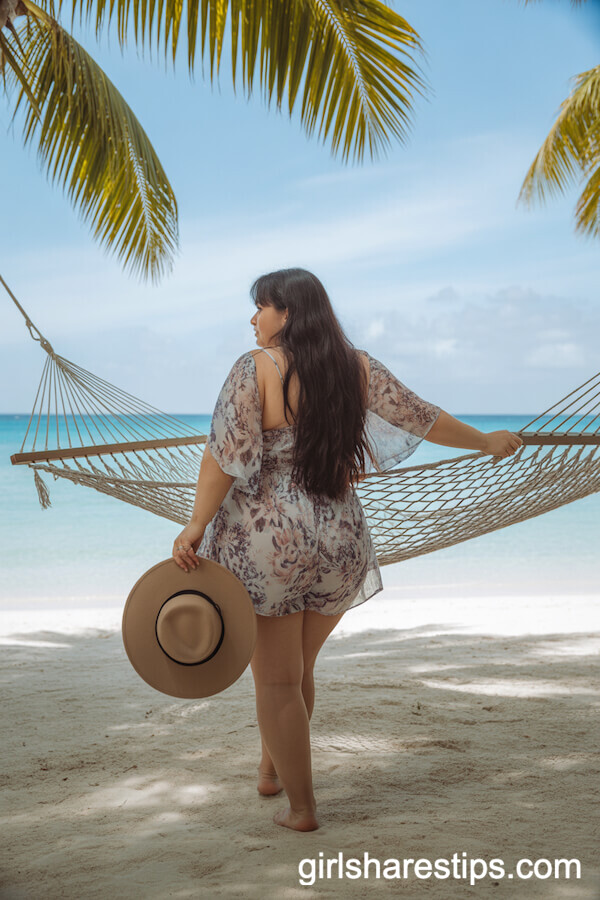 Floral Romper and Floppy Beach Hat Look