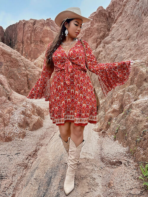 plus size dresses to wear with cowboy boots