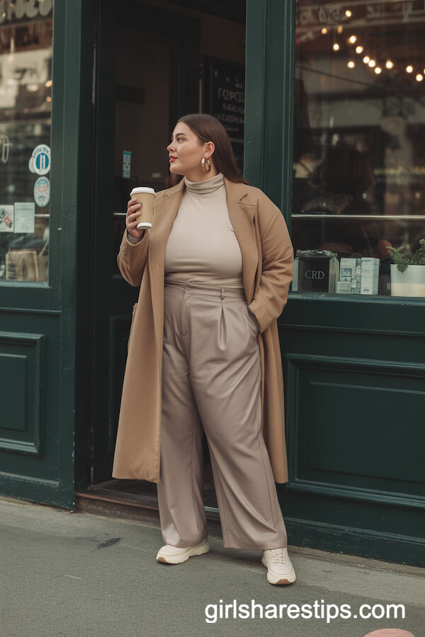 Turtleneck with Wide-Leg Trousers