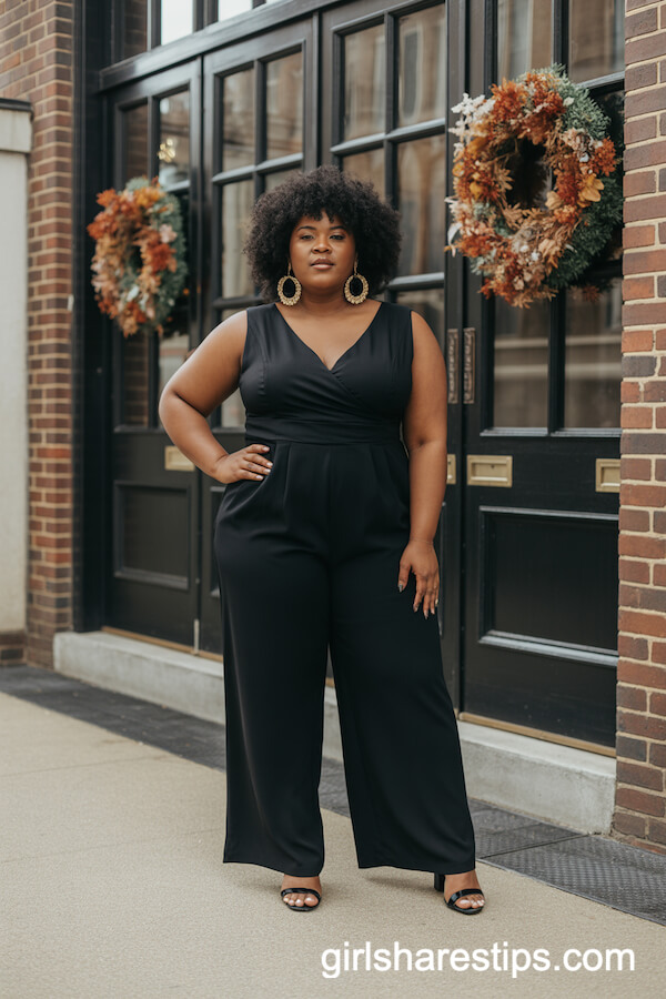 Chic Black Wide-Leg Jumpsuit