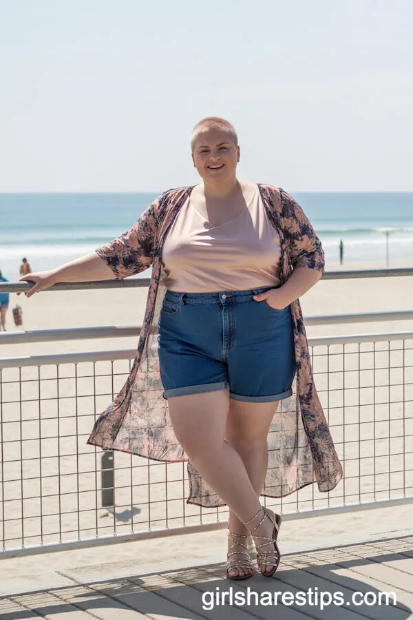 Denim Shorts and Floral Kimono