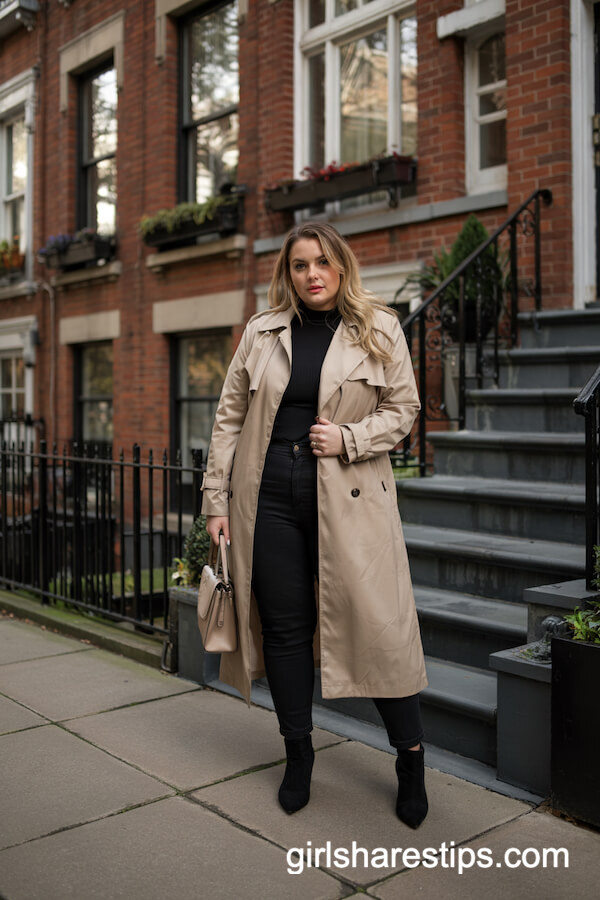 Trench Coat with Black Skinny Jeans