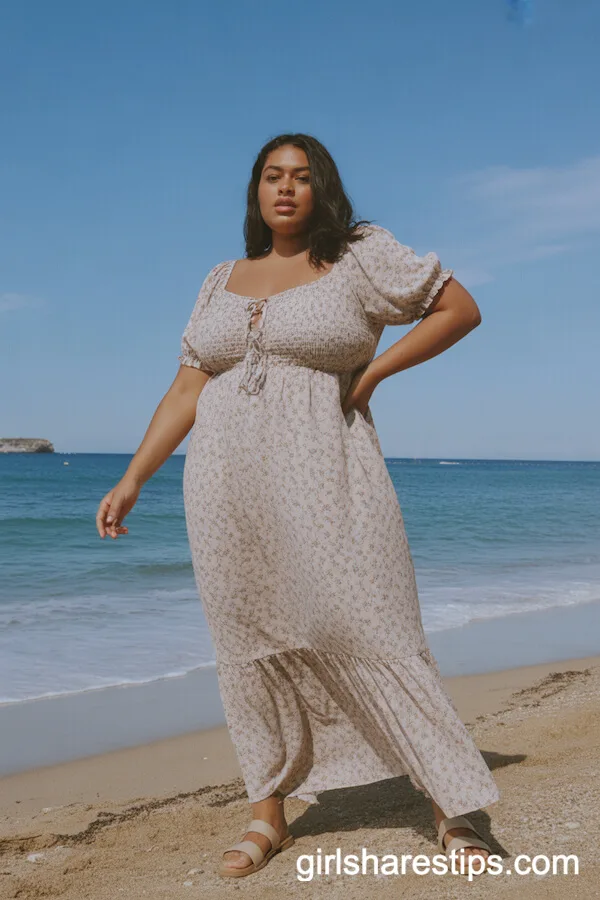 Breezy Floral Maxi Dress with Sandals