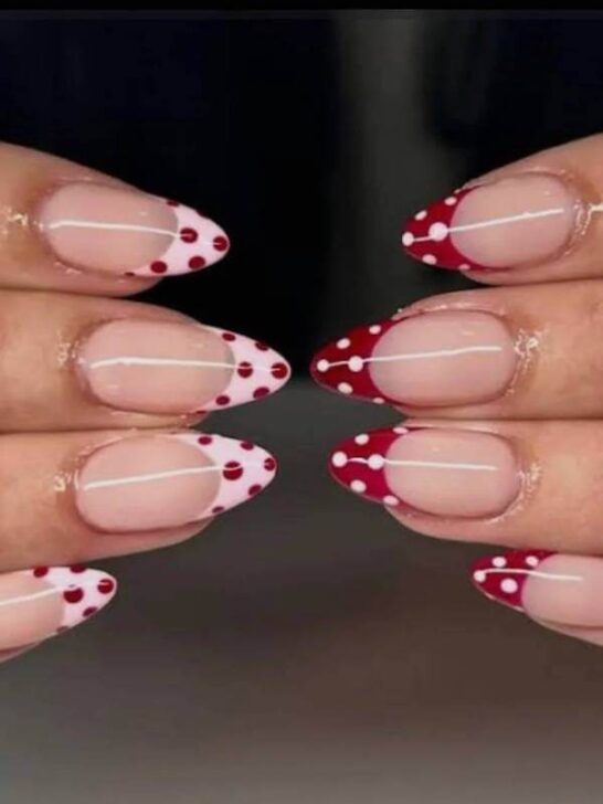 42 Stunning Polka Dot French Tip Nails for a Chic and Playful Look
