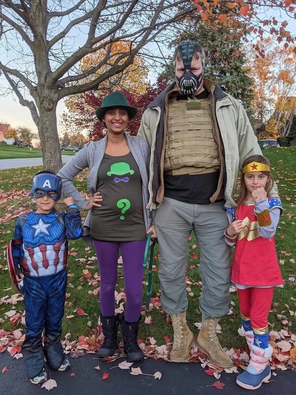 Superhero and Villain Family Costume