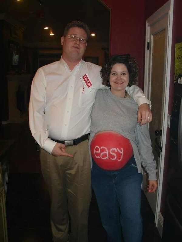 Easy Button Pregnancy Costume