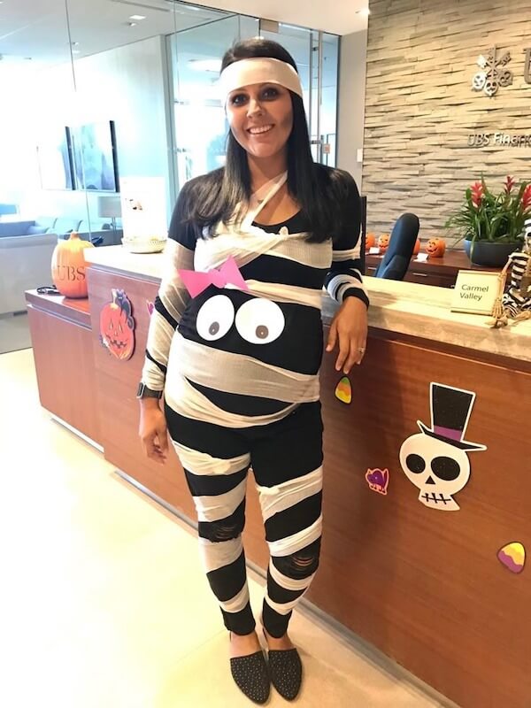 Playful Mummy Costume for Pregnant Women