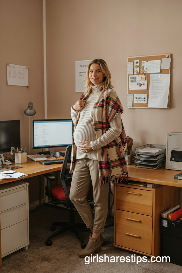 Chunky Oatmeal Sweater and Olive Trousers