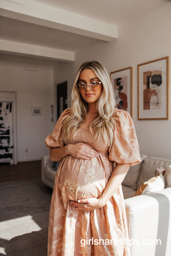 Floral Puff-Sleeve Midi Dress Style