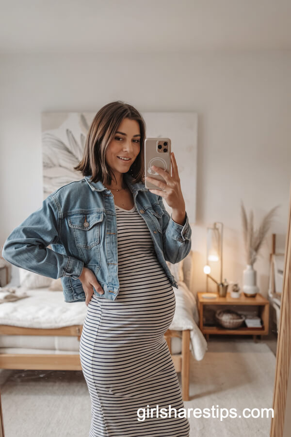 Striped Midi Skirt and Tank Outfit
