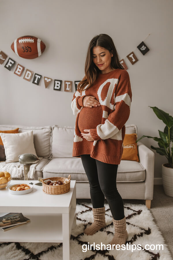Oversized Sweater with Leggings and Fuzzy Socks
