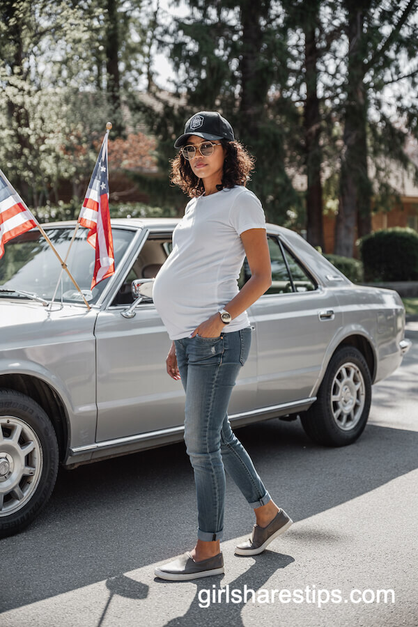 Fitted White Tee and Colored Skinny Jeans