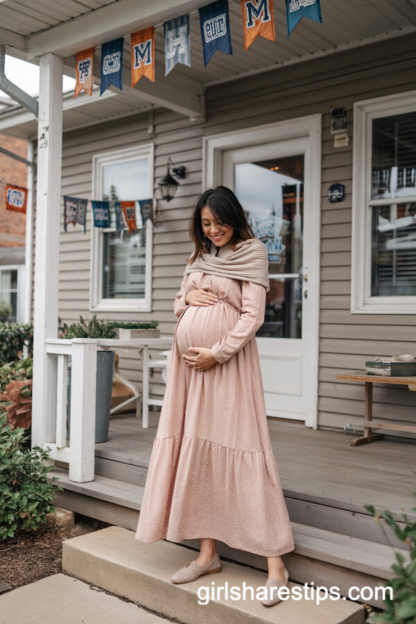 Flowy Team-Color Maxi Dress Look
