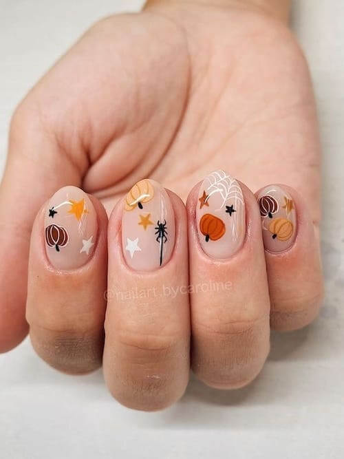 pumpkin nails