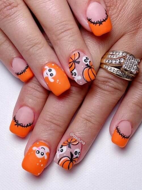 pumpkin nails