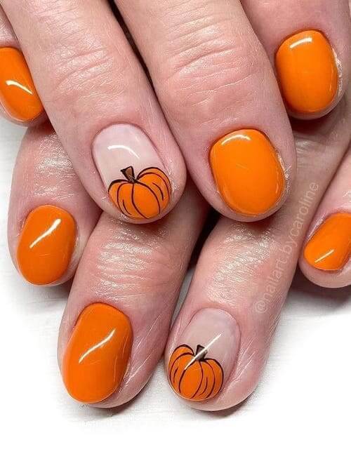 pumpkin nails