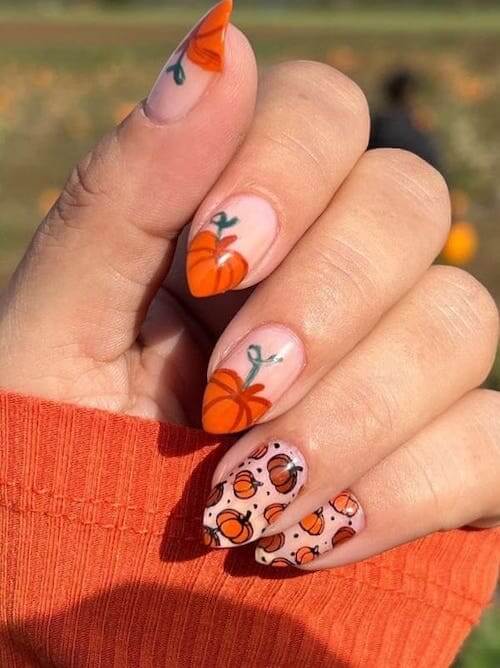 pumpkin nails