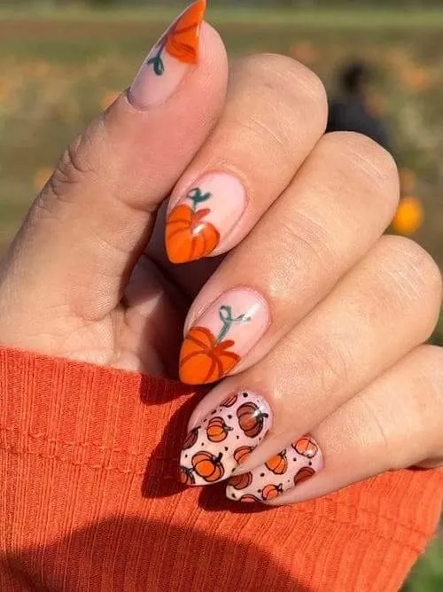 pumpkin nails