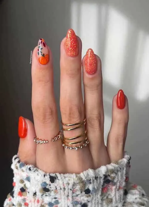 pumpkin nails