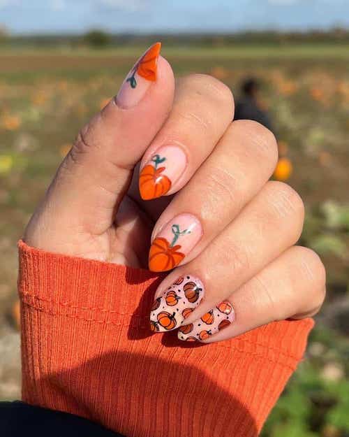 pumpkin nails