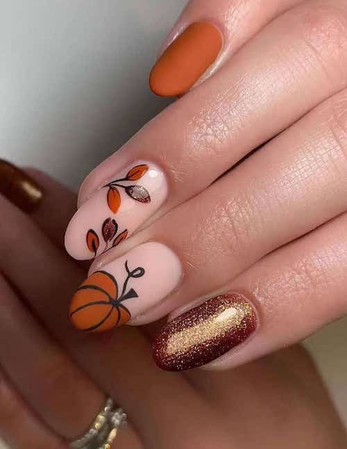 pumpkin nails