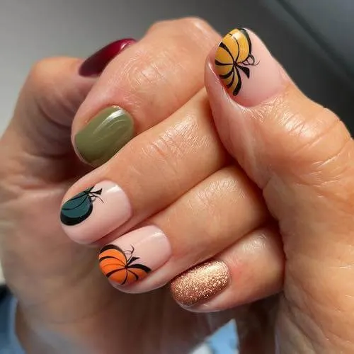 pumpkin nails