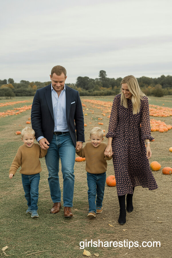 Patterned Midi Dresses and Matching Sweaters