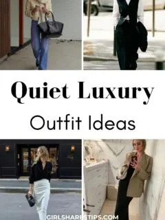 quiet luxury fashion outfit ideas collage