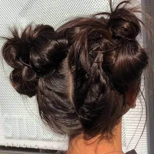 Messy Double Buns