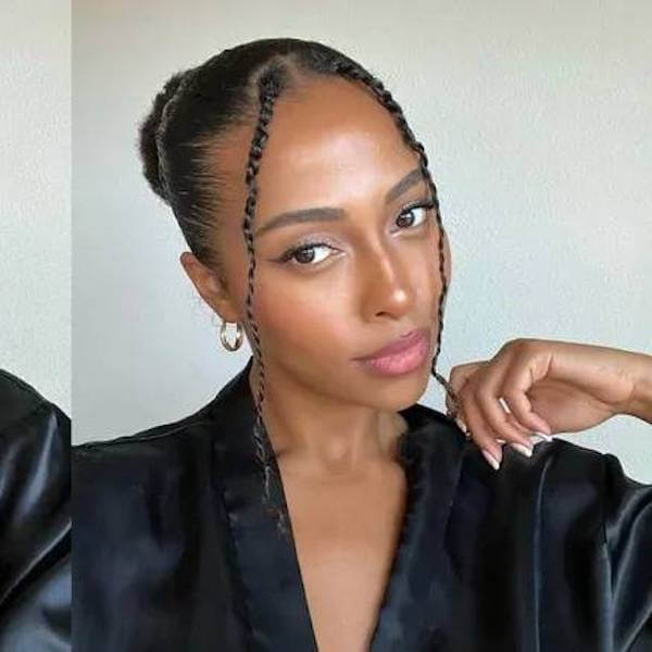 Sleek Twisted Front Braids Bun