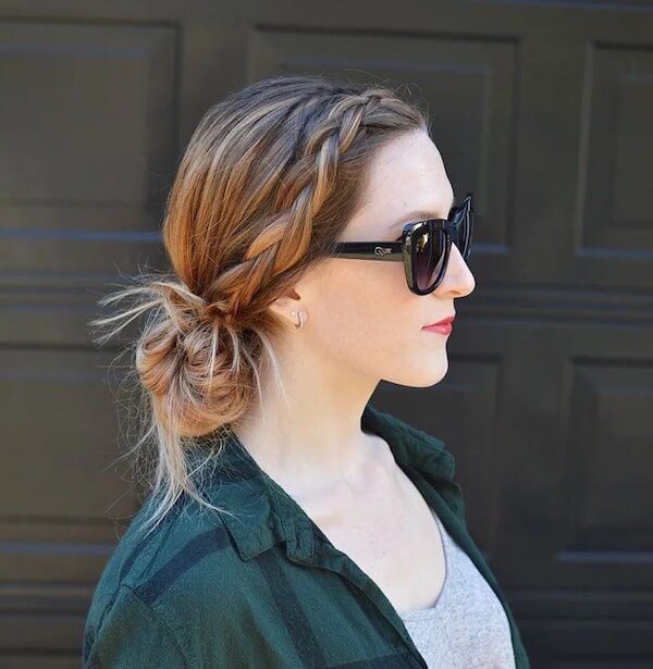 Braided Headband Low Bun