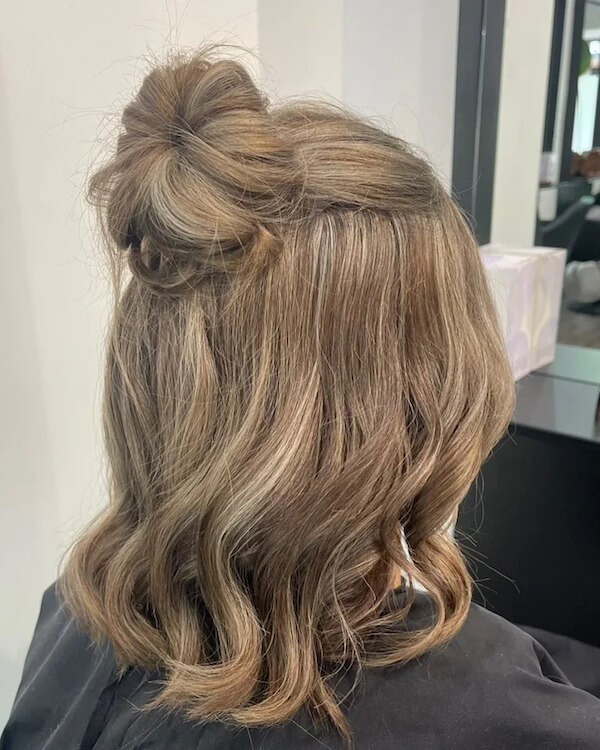 Half-Up Messy Bun