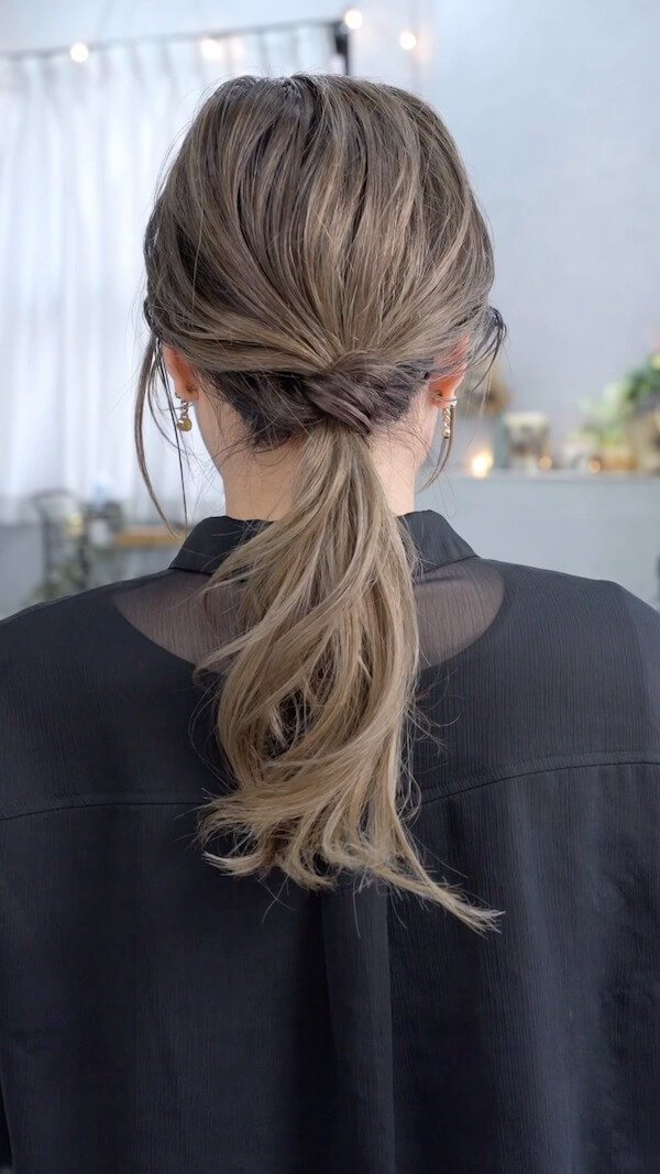 Wrapped Low Ponytail